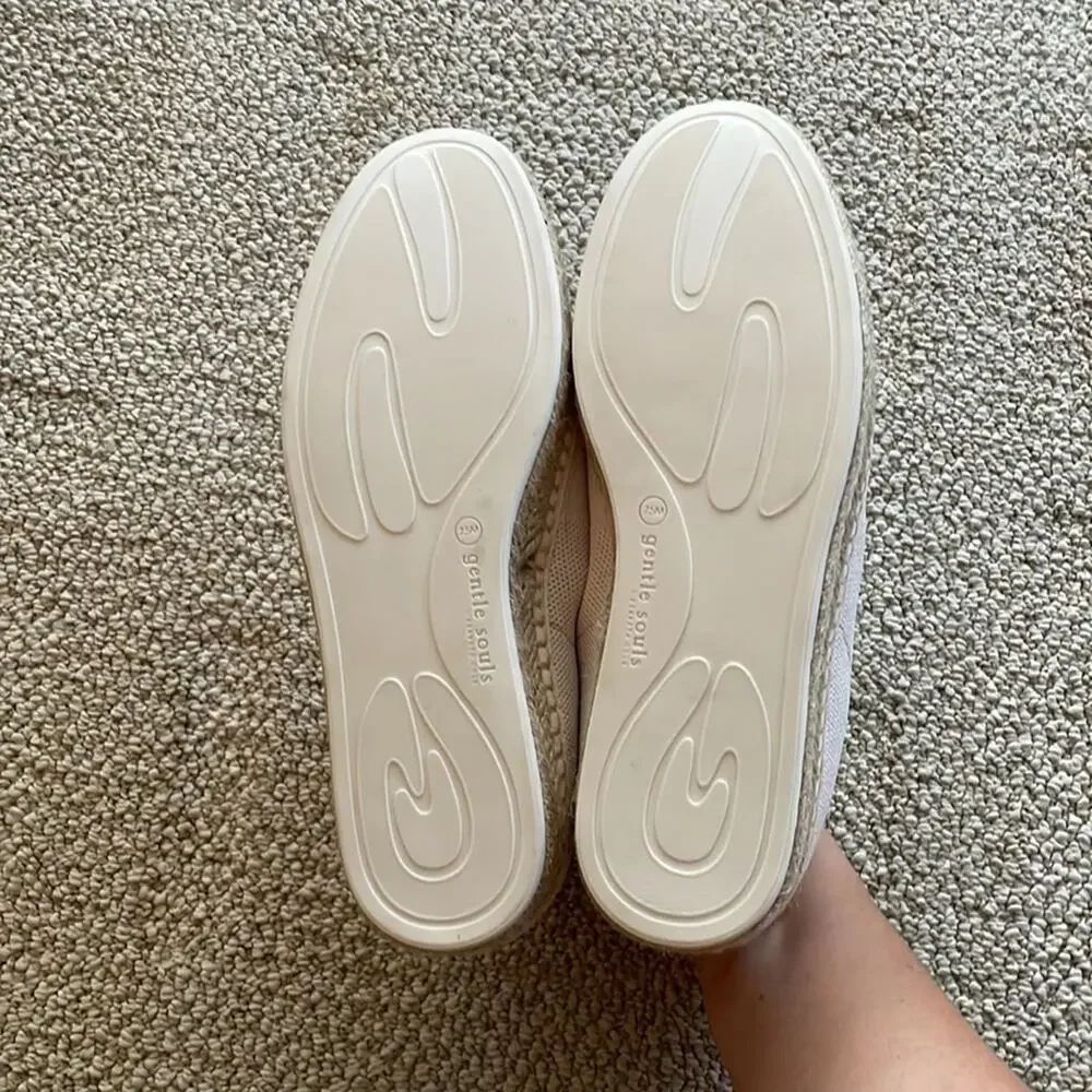 Gentle Souls Kenneth Cole Lizzy Espadrille Loafer Flat Women’s Size 7.5 Cream